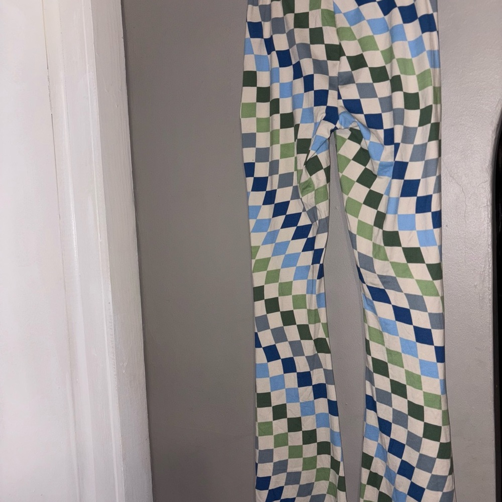 Checkered Blue and Green Pants